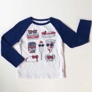 Gap Kids Graphic Long Sleeve Tee XS 4/5
